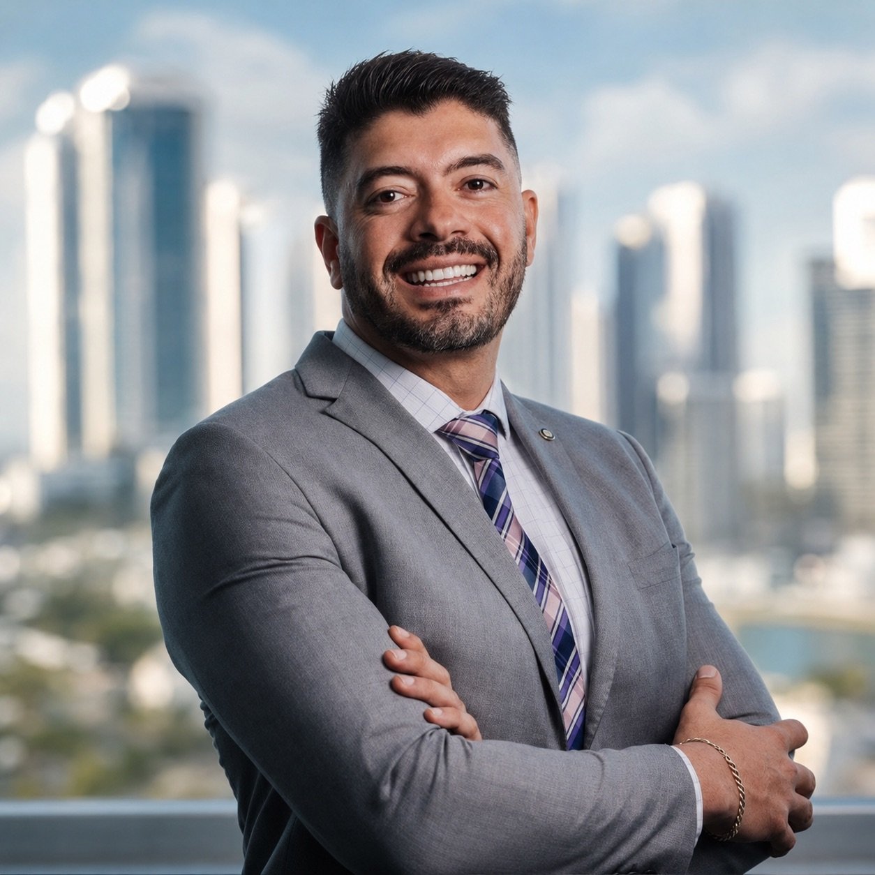 Retrato executivo profissional masculino realizado na cidade